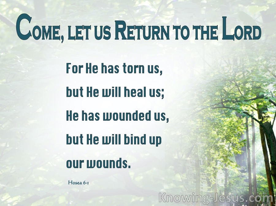 Hosea 6:1 Come, Let Us Return To The Lord (green)